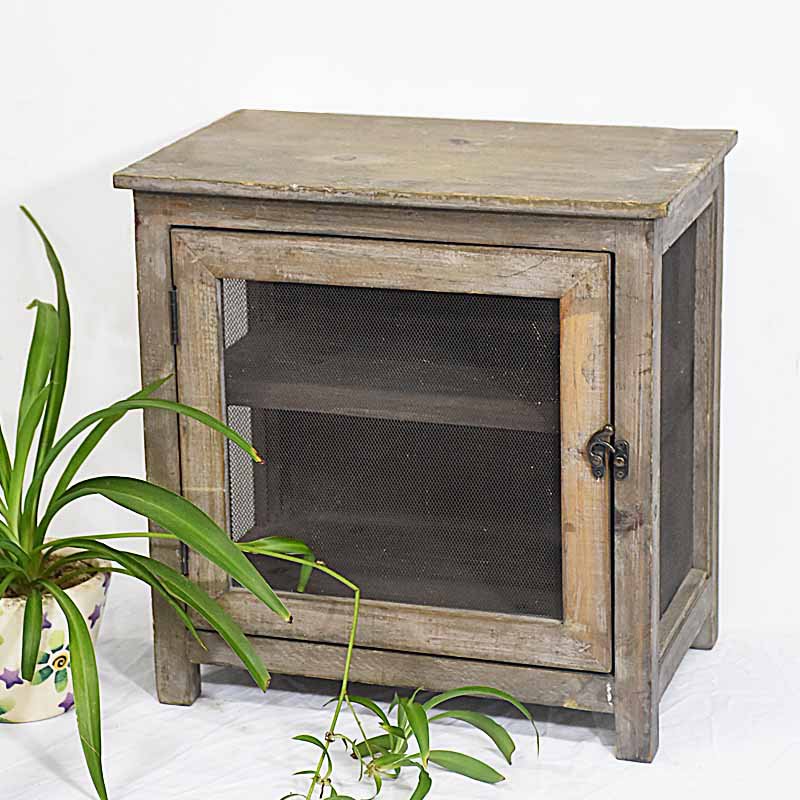 Shabby Chic Vintage Small Storage Wood Craft Mini Cabinet for Home Decoration