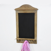 Vintage Brown Farmhouse Wall Mounted Chalkboard with Shelf And Hook 