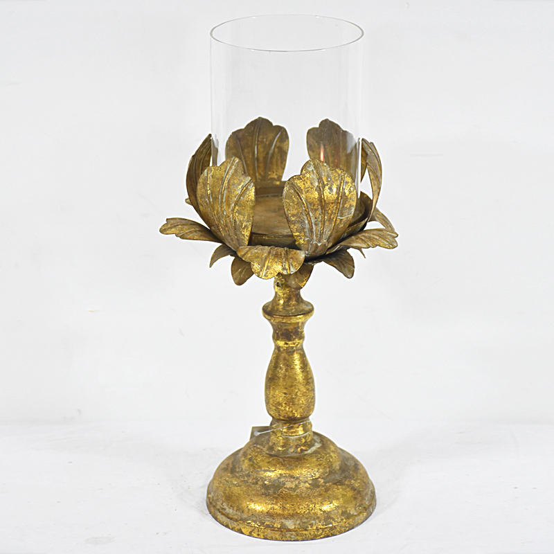 Wholesale Custom Antique Gold Metal Candle Holder