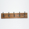Farmhouse Rustic 5 Hook Wooden wall coat hook