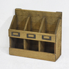 Shabby Chi Rustic Brown Wooden Wall Storage Shelf