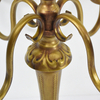 Vintage Golden Metal Iron Candle Holder 5 Arms Candelabra