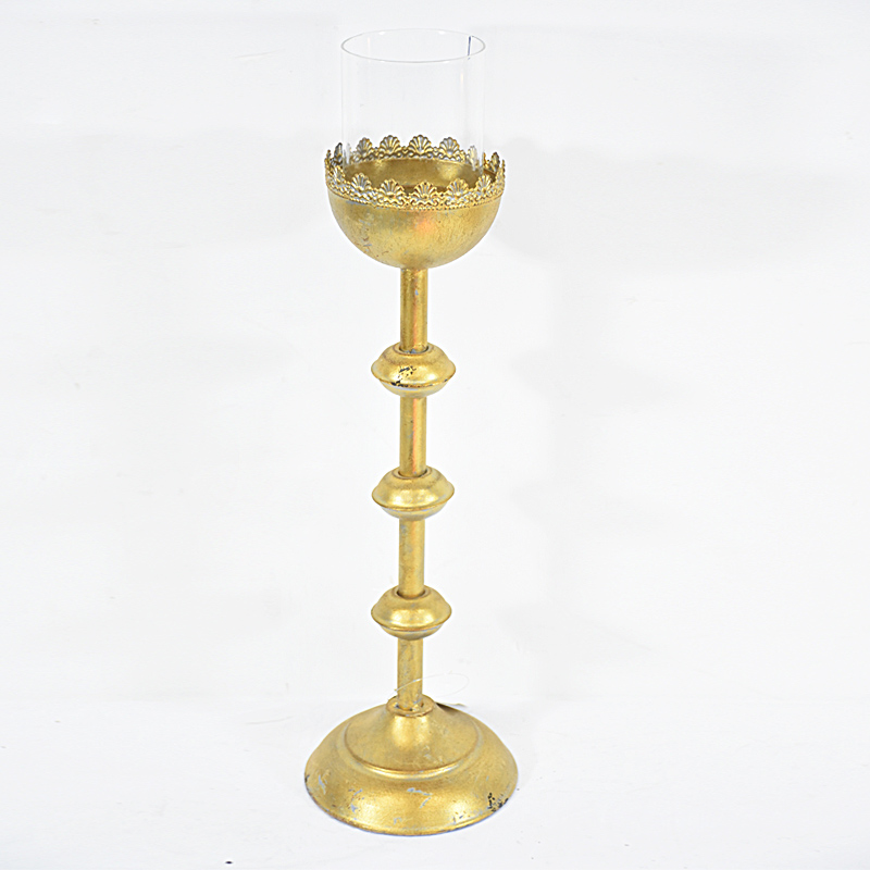 Retro Vintage Gold Table Centerpiece Tall Candle Holders for Wedding