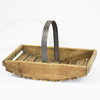 Rustic Retro French Small Wooden Garden Trug Wooden Basket