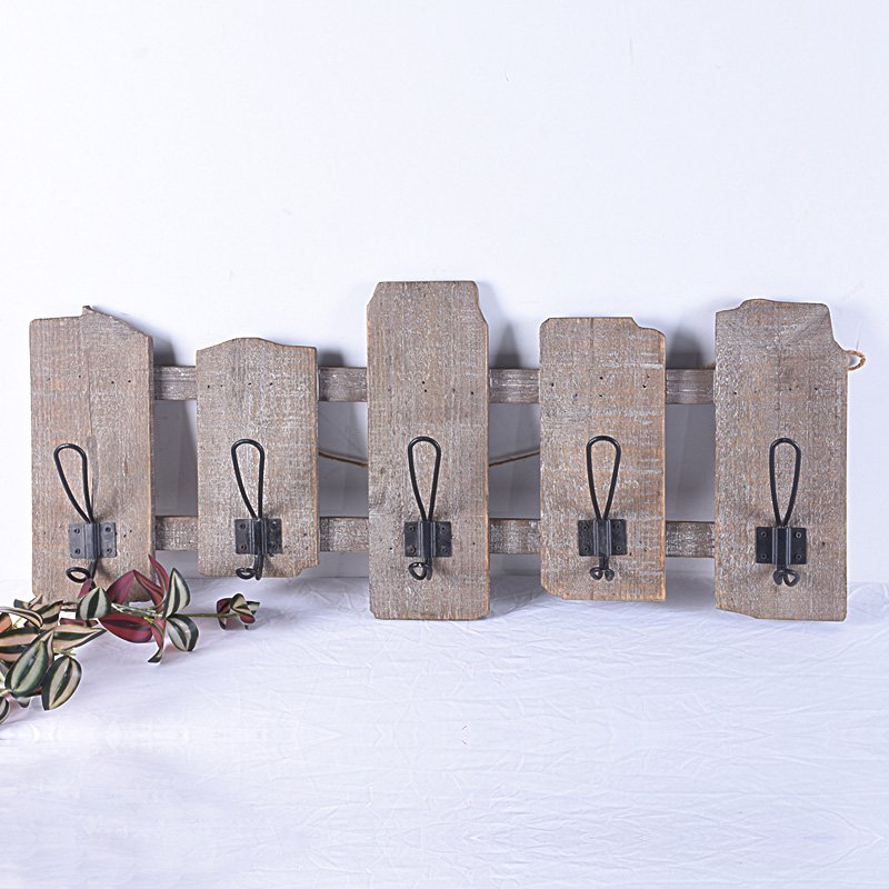 Unique vintage Old Country Style Driftwood Wall Coat Rack