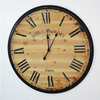 Handmade Oversized Retro Rustic Decorative Wooden Wall Clock for Gift