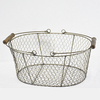  Rustic Chicken Storage Metal Wire Basket with handle
