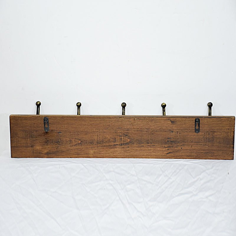 Farmhouse Rustic 5 Hook Wooden wall coat hook