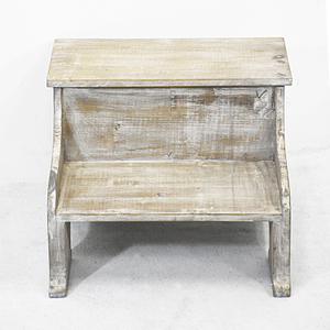 Vintage Rustic Country Style Wood Storage Step Stool