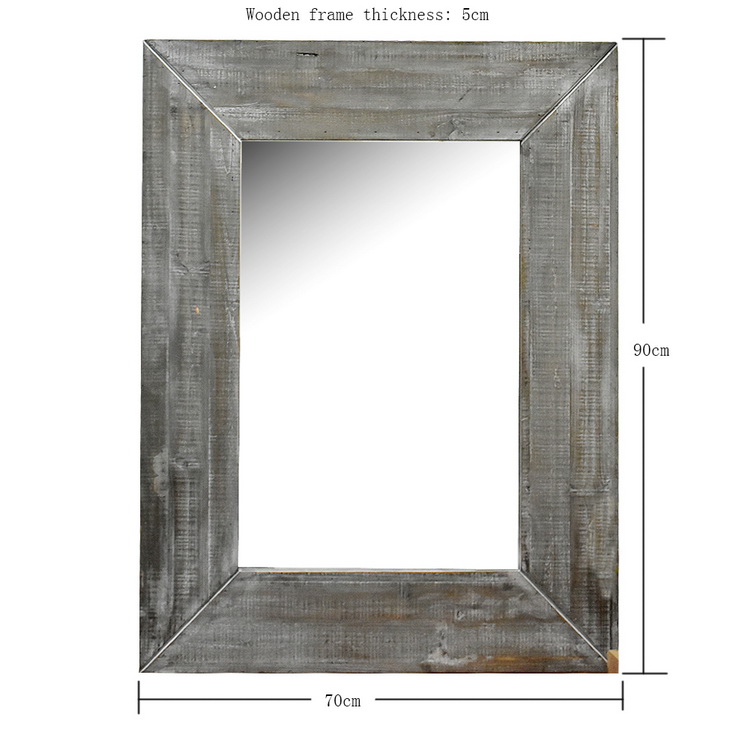Factory Direct Selling Rustic Rectangular Shaped Wall Mirrors,Home Decoration Mirror Decor Wall