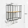 Metal Wire Wall Mount Shower Rack Bathroom Accessories Organizer Kitchen Wall Hanging Shelf Storage Rack Holders With Hooks 